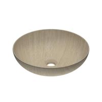 Waskom INK Convex 40 Rond 40x40x13cm Natuursteen Mat Travertin - thumbnail