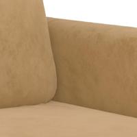 Tweezitsbank 120 cm fluweel bruin - thumbnail