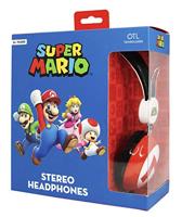 OTL Technologies TWEEN Super Mario Icon Core hoofdtelefoon voor kinderen (gevoerde hoofdband, volume beperkt tot 85dB, kleurrijk design, gemengd) rood/wit - thumbnail