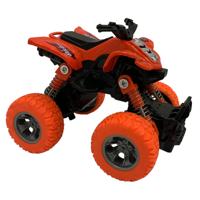 Big Wheels World quad pull back 11,5 cm staal/die cast oranje - thumbnail