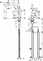 Hansgrohe Talis M54 ééngreeps keukenmengkraan 270 met uittrekbare uitloop en sBox, rvs look - thumbnail