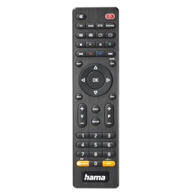 Hama Universele TV-Afstandsbediening voor 4 Apparaten met App-Toets Zwart