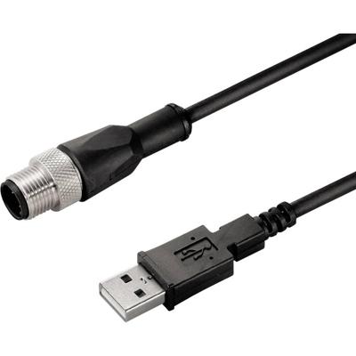 Weidmüller 2556580000 Sensor/actuator dataconnector, geassembleerd M12 Aantal polen (sensoren): 4 Stekker, recht 1.00 m 1 stuk(s)