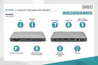 Digitus DA-70895 notebook dock & poortreplicator Bedraad Thunderbolt 3 Zwart, Grijs - thumbnail