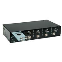 ROLINE DisplayPort USB 2.0 KVM Switch, 1 User - 4 PC - thumbnail