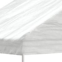 Prieel met dak 8,92x2,28x2,69 m polyetheen wit - thumbnail