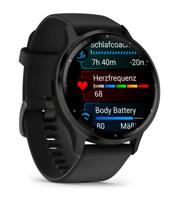 Garmin Venu 3, Smartwatch, Sporthorloge, AMOLED-Scherm, 14 dagen batterij, Spraakassistent, Muziek, Garmin Pay, Slaapcoaching, Zwart - thumbnail