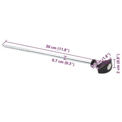 VidaXL Tentharingen 12 st ø7 mm 30 cm gegalvaniseerd staal VidaXL Tentharingen 12 st ø7 mm 30 cm gegalvaniseerd staal