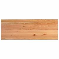 Eettafel met natuurlijke rand 220x80x74 cm massief eikenhout - thumbnail