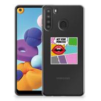 Samsung Galaxy A21 Silicone Back Cover Popart Princess - thumbnail