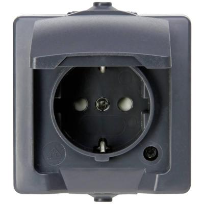 Kopp SWD opbouw stopcontact RA antraciet - 4628220 Kopp SWD opbouw stopcontact RA antraciet - 4628220