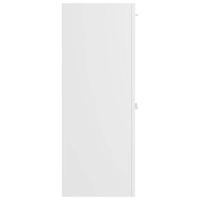 Badkamerkast 30x30x80 cm bewerkt hout wit - thumbnail