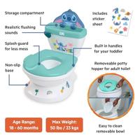 DISNEY BABY - STITCH - Mini-toilet met toiletbrilverkleiner inbegrepen, 2 in 1, Verwijderbaar potje, gemakkelijk schoon te maken - thumbnail