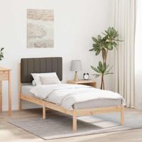 Bedframe met Gevoerd Hoofdgedeelte Taupe 75 x 190 cm - thumbnail