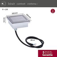 Paulmann Brick 94336 Vloerinbouwlamp LED vast ingebouwd LED 3 W Aluminium, Grijs - thumbnail