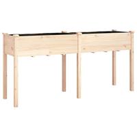 VidaXL Plantenbak met voering 161x45x76 cm massief vurenhout - thumbnail