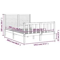 Bedframe zonder matras massief grenenhout 140x200 cm - thumbnail