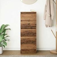 Dressoir met lades 37,5x35x99 cm bewerkt hout oud hout - thumbnail