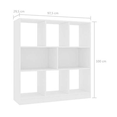 Boekenkast 97,5x29,5x100 cm bewerkt hout wit