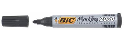 Bic permanent marker 2000-2300 zwart, schrijfbreedte 1,7 mm, ronde punt