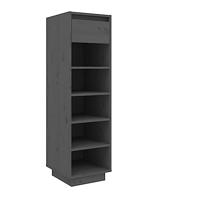 VidaXL Schoenenkast 30x34x105 cm massief grenenhout grijs - thumbnail