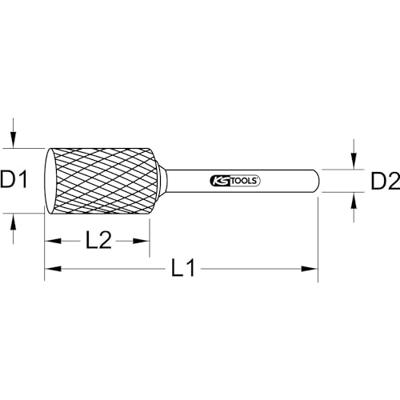 KS Tools 5153221 Freesstift Hardmetaal Lengte 38.5 mm Afmeting, Ø 3 mm KS Tools 5153221 Freesstift Hardmetaal Lengte 38.5 mm Afmeting, Ø 3 mm