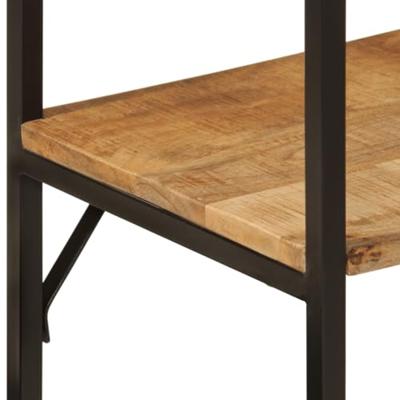 VidaXL Kledingrek met schappen 90x40x190 cm massief mangohout en ijzer