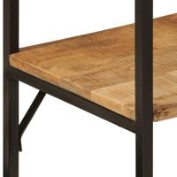 VidaXL Kledingrek met schappen 90x40x190 cm massief mangohout en ijzer - thumbnail