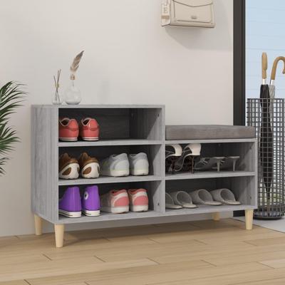 VidaXL Schoenenkast 102x36x60 cm bewerkt hout sonoma grijs