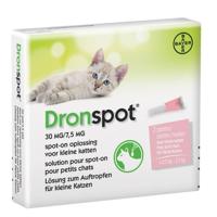 Dronspot 30 mg/7,5 mg Spot-on oplossing voor katten (0,5 - 2,5 kg) 2 pipetten - thumbnail