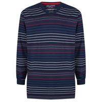 Blauw pyjamashirt lange mouw - thumbnail