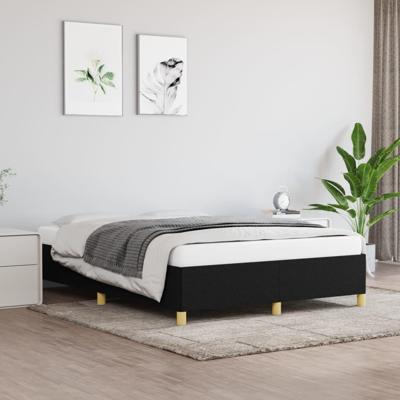 Bedframe zonder matras stof zwart 140x200 cm