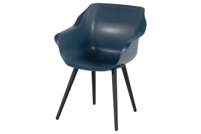 Hartman Sophie studio dining armstoel steel blue carbon black