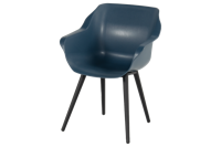 Hartman Sophie studio dining armstoel steel blue carbon black - thumbnail