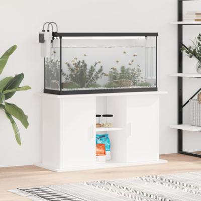 VidaXL Aquariumstandaard 101x41x58 cm bewerkt hout wit VidaXL Aquariumstandaard 101x41x58 cm bewerkt hout wit