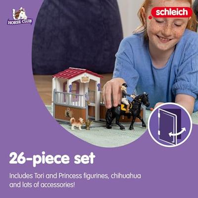 Schleich horse club box met tori en prinses horse club 42437