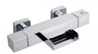 Rombo thermostatische badmengkraan waterval chroom - thumbnail
