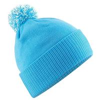 Beechfield CB450 Snowstar® Beanie - Surf Blue/Off White - One Size - thumbnail
