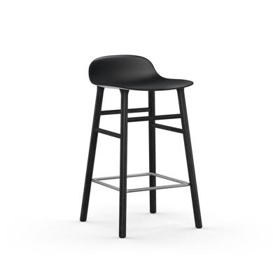 Normann Copenhagen Form barkruk H65 zwart eiken Black vierpoot zwart eikenhout