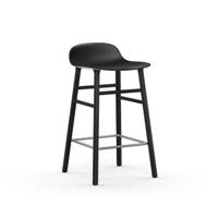 Normann Copenhagen Form barkruk H65 zwart eiken Black vierpoot zwart eikenhout - thumbnail