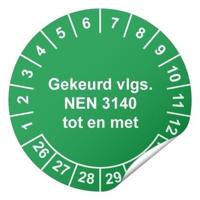 Keuringssticker NEN 3140 Ø 40 mm - 300 stuks (op rol) - thumbnail