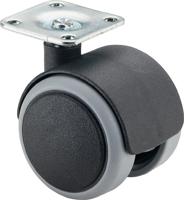 BS Rollen Dubbel zwenkwiel | wiel-d. 50 mm draagvermogen 50 kg | met schroefplaat | polyamide | 1 stuk - F76.050.PL F76.050.PL - thumbnail