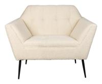Dutchbone Fauteuil 'Kate' Bouclé, kleur Beige - thumbnail