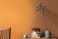 Architects Paper Art of Eden - Oranje - Geruit Behang - 390642 - thumbnail