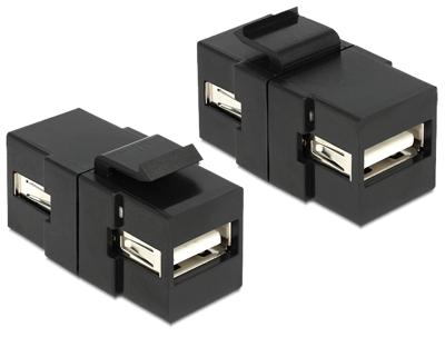 DeLOCK Keystone module USB 2.0 A female > USB 2.0 A female