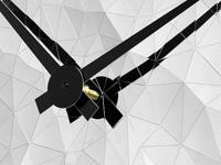 NeXtime - Wandklok 80cm-Stil-Chroom-RVS-NeXtime 'Fragment' - thumbnail