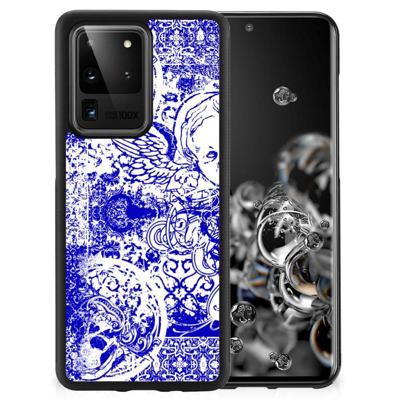 Mobiel Case Samsung Galaxy S20 Ultra Angel Skull Blauw
