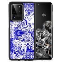 Mobiel Case Samsung Galaxy S20 Ultra Angel Skull Blauw - thumbnail