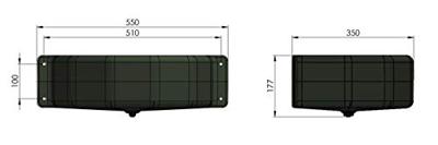 Voerbak kunststof halfrond, 25L. Voerbak kunststof halfrond, 25L.