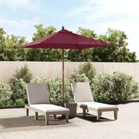 VidaXL Parasol met houten paal 198x198x231 cm bordeauxrood - thumbnail